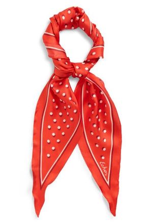 Echo Dot Silk Diamond Scarf in Fiesta Orange at Nordstrom