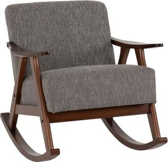 Seconique Seconique - Kendra Rocking Chair - L89 x W74 x H78.5 cm - Grey Fabric