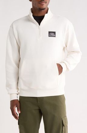 Vans Cotton Blend Quarter Zip Sweatshirt in Egret at Nordstrom, Size X-Large