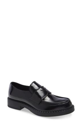 Prada Chocolate Loafer in Black at Nordstrom, Size 11Us