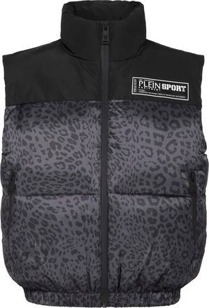 Plein Sport Padded Vest Leopard - Dames - Bodywarmers - Veelkleurig - XL - Polyester - Fitness