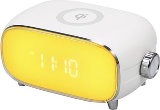 OEM Reloj Despertador Multifuncional Con Radio Fm, L&aacute;mpara De Escritorio, Funci&oacute;n De Carga Inal&aacute;mbrica De 5 W, Funci&oacute;n De Memoria, Pantalla Lcd, Visualiza