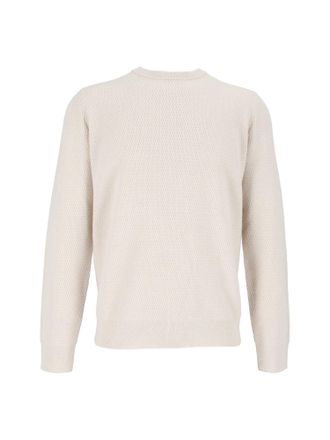 PESERICO Textured Classic Crew Neck Knit Sweater
