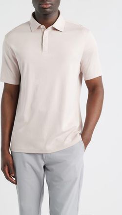 Robert Barakett Georgia Solid Pima Cotton Polo in Pink at Nordstrom, Size Xx-Large