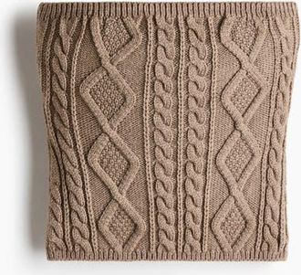 H&M Cable-knit Tube Top in Taupe at Nordstrom, Size Xx-Large