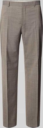 HUGO BOSS Regular Fit Anzughose in Web-Optik in Beige, Größe 106