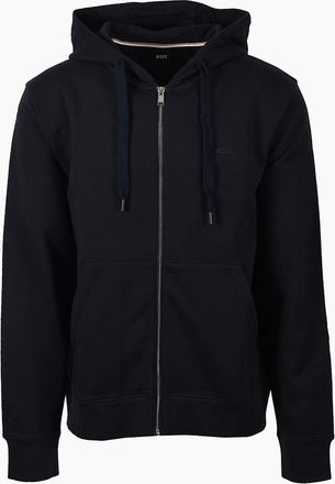HUGO BOSS Mens BOSS BLACK H-SPENCE ZIP THRU SWEATSHIRT DARK BLUE - Navy - Size: 42