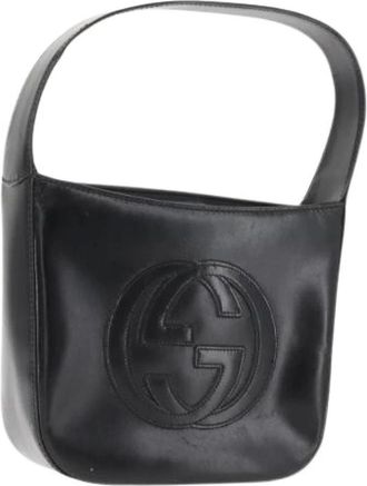 Gucci Pre-owned Shoulder Bags, female, Black, Size: ONE SIZE Pre-owned Coated Canvas Shoulder Bag