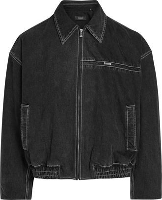 Nahmias Shadowstitch Denim Bomber Jacket - Black - M