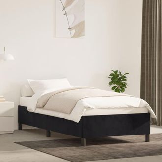 vidaXL Estructura De Cama Sin Colch&oacute;n Terciopelo Negro 100x200 Cm Vidaxl