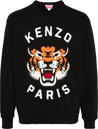Kenzo Lucky Tiger Oversize Sweat - Heren - Sweatshirts - Zwart - XL - Katoen - Hoodies & sweatvesten