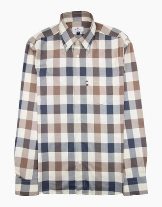 Aquascutum Mens Aquascutum Active Macro Check Shirt Macro Check 30 - White - Size: 40/Regular