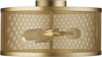 Searchlight Dimmbare Deckenlampe Fishnet ø 45 cm - Gold