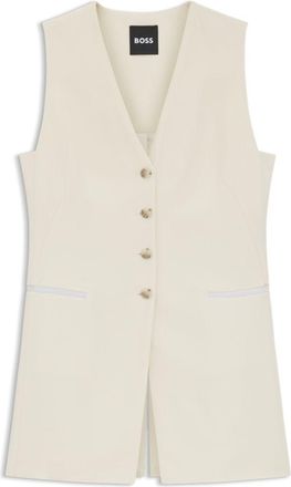 BOSS Slim-fit blazer with sleeveless styling