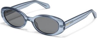 Quay Womens Felt Cute 52Mm Gradient Small Oval Sunglasses In Pri/ Smoke