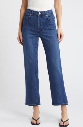 Frame Denim Le Sleek High Waist Ankle Straight Leg Jeans in Thunderstorm at Nordstrom Rack, Size 24