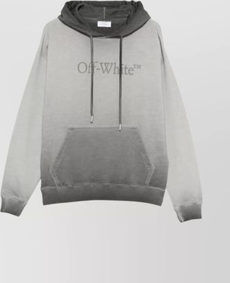 Off-white hooded long sleeve sweatshirt pockets