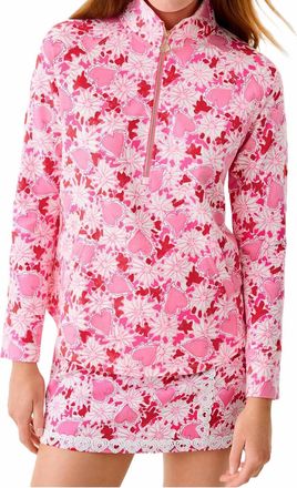Lilly Pulitzer Skipper Popover Half Zip Pullover In Coconut Dear Heart