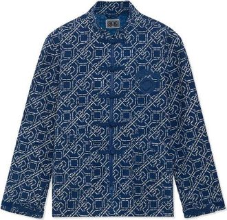 Li-Ning BADFIVE Sports Basketball Series Printing Loose Jacket Blue AFDR883-1