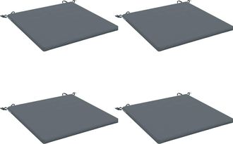 vidaXL Cojines De Asiento De 4 Piezas Soest 4 Uds. 100% Poli&eacute;ster Azul Vidaxl