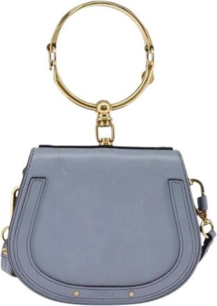 Chlo&eacute; Pre-owned Nile crossbodytas - Dames - Vintage Handtas - Blauw - ONE Size - Leer - Vintage