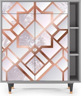 StoryZ Aparador rosa claro 2 cajones y 2 puertas L 94 cm