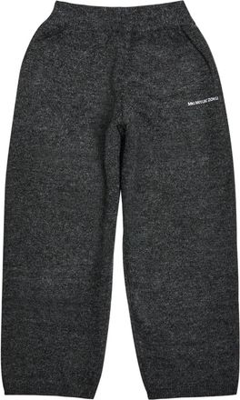 Mki Miyuki Zoku Logo-embroidered Brushed-knit Sweatpants - Charcoal - Xxl