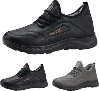 Generic Mens Winter Boots Waterproof Insulated Snow Shoes for Outdoor Walking Hiking Skiing Furry Lining Warm Lightweight Anti-Slip Boots with Arch Support