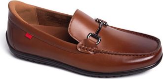 Marc Joseph New York Elliot Road Hands Free Technology Leather Slip on Buckle Loafer in Cognac Napa Leather at Nordstrom, Size 10.5