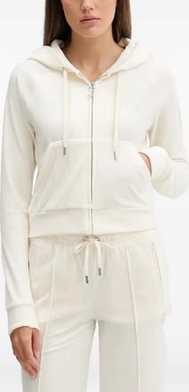 Juicy Couture front-pocket zip-fastening hoodie - Beige