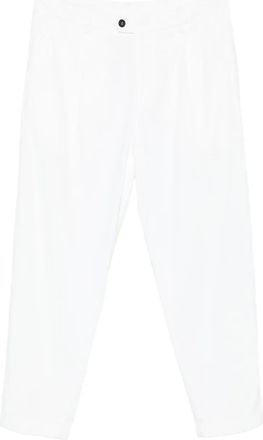 Eleventy Broek met geplooid detail - Wit