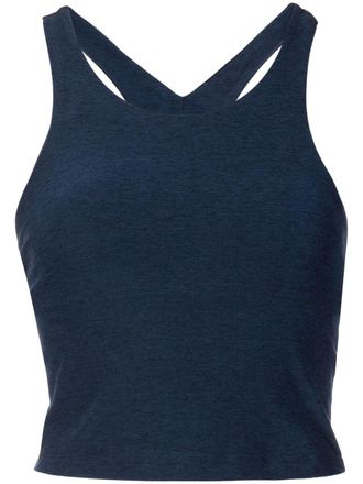 Beyond Yoga Focus cropped racerback tank - women - Spandex/Elastane/Polyester - L - Blue