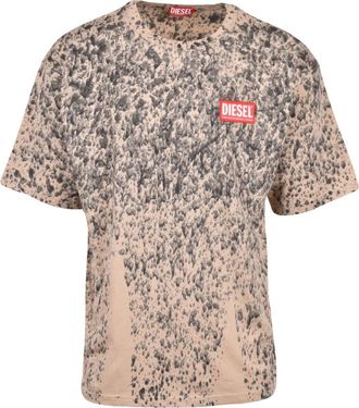 Diesel Tops, Heren, Beige, S, Katoen, T-shirt