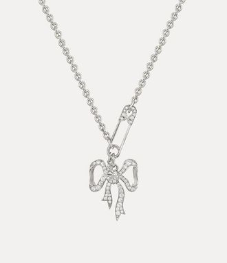 Vivienne Westwood Lilith Pendant Necklace Silver Cubic Zirconia Women