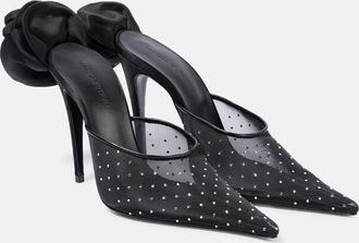 Magda Butrym Crystal-embellished mesh pumps