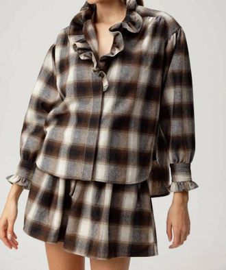 Sundays Opal Shirt In Coco Plaid