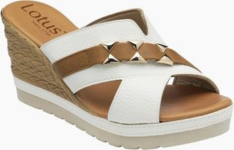 Lotus Womens Barracuda Womens Wedge Sandals - Brown - Size: 5