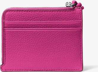 Michael Kors Jet Set Small Pebbled Leather Card Case Wristlet