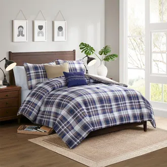 Modern Threads 5-Piece Comforter Set in Blue/Tan at Nordstrom Rack, Size Queen