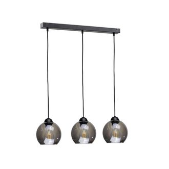 Netlighting Yuno Bar Pendant Ceiling Light Black 60cm 3x E27
