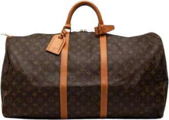 Louis Vuitton Pre-owned Keepall 60 - Dames - Vintage Weekendtas - Bruin - ONE Size - Leer - Vintage