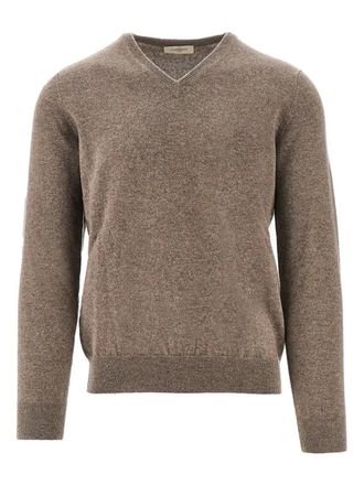 PIACENZA 1733 V-neck top - men - Cashmere - 50 - Brown