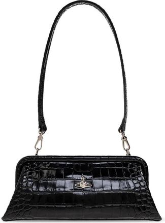 Vivienne Westwood Shoulder Bag With Logo - Dames - Schoudertassen - Zwart - ONE Size - Leer - Tassen