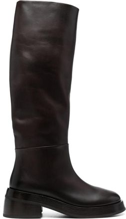 Marsèll 60mm Fondello leather knee-high boots - women - Leather - 37.5 - Brown