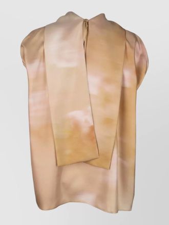 Fabiana Filippi sleeveless top abstract pattern draped detail
