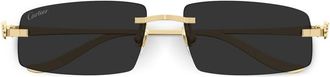 Cartier Gold Panthère De Cartier Sunglasses - Womens - Metal