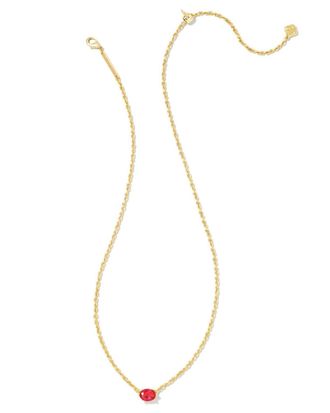 Kendra Scott Womens Cailin Crystal Pendant Necklace In Gold Red