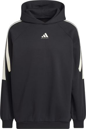 adidas Basketball 3-Stripes Fleece Hoodie Black JZ7914