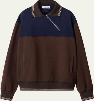 Miu Miu Oversized Two-Tone Knit Sweater