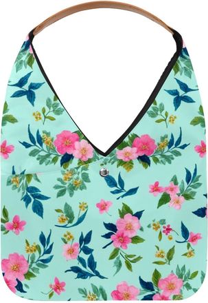 Generic Aesthetic Flower Reusable Lightweight Grocery Bags - Foldable Into Compact Pouch, Washable & Sturdy, Multipurpose for Shopping and Travel